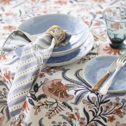 Bungalow stof servietter Lily ocean blue