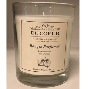 Du Coeur duftlys med spicy wood / Bois Depices