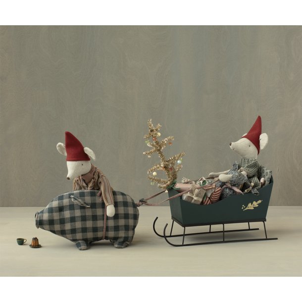 Mailegs mini kane i grn til mus og nisser