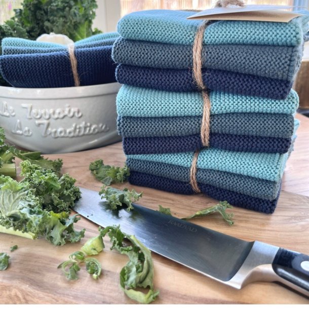 Solwang Design kologiske karklude i blue Peacock 