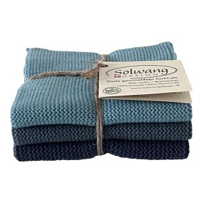 Solwang Design kologiske karklude i blue Peacock 