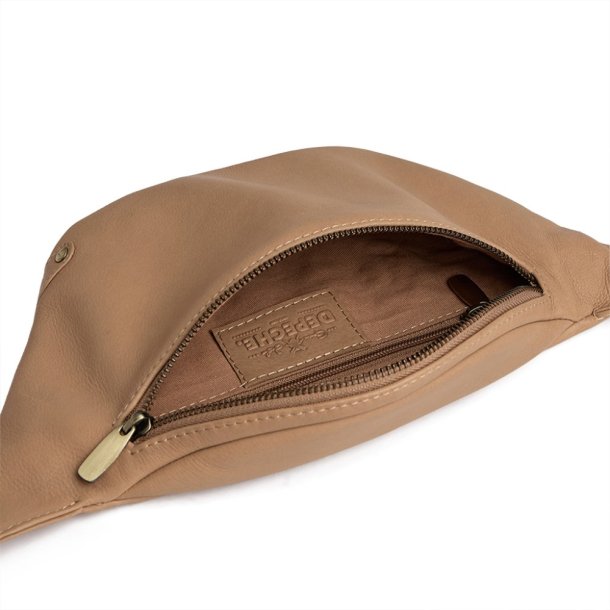 Depeche caramel  bumbag i kalveskind