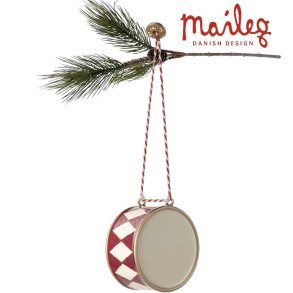 Maileg hndmalet stor tromme i metal 