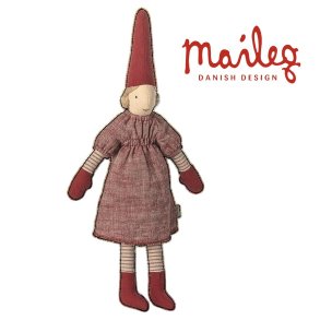 Maileg nissepige 2025 str 2 i en rd kjole