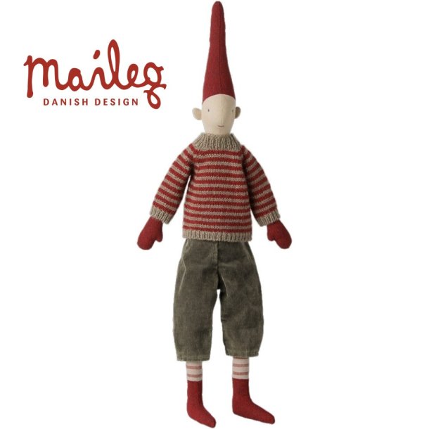 Maileg nissedreng 2026 str 5 i stribet strikket sweater 