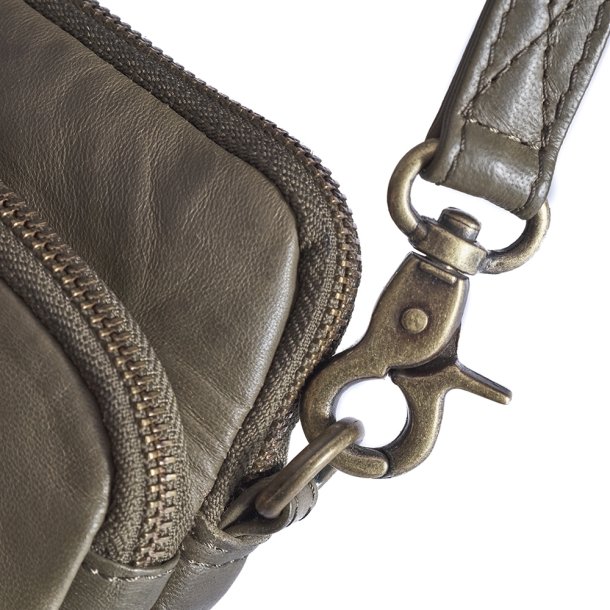 Depeche mobil taske i army green skind