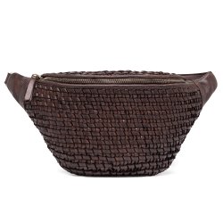 Depeche bumbag i brunt flettet skind