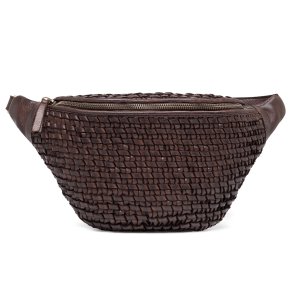 Depeche bumbag i brunt flettet skind