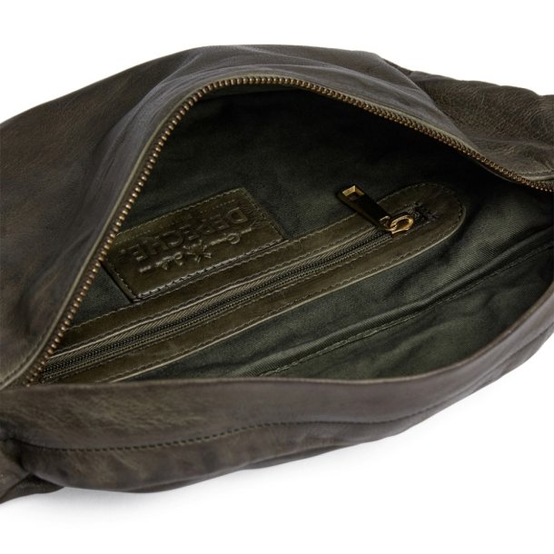 Depeche army bumbag i kalveskind 