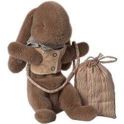 Maileg sovende plyskanin i varm brun