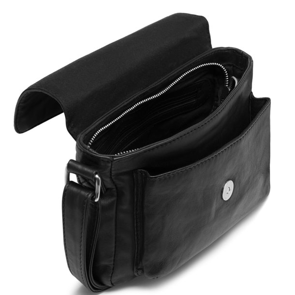 Depeche crossover taske i sort skind