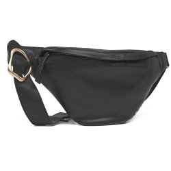 Depeche bumbag i sort skind med spnde