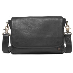 Depeche crossover taske i sort skind