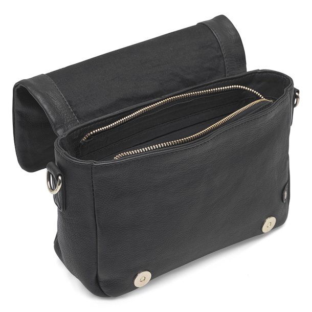 Depeche crossover taske i sort skind 