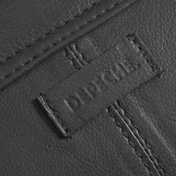 Depeche crossover taske i sort skind 