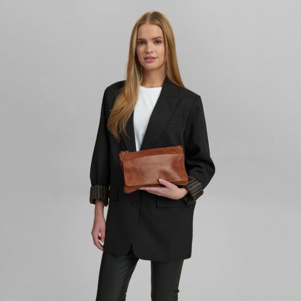 Depeche crossover taske i vintage brown skind