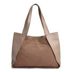 Depeche Madrid shopper i ruskind og koskind