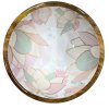 by Room salatsk�l i mangotr� med pink og bl� lotus blomster
