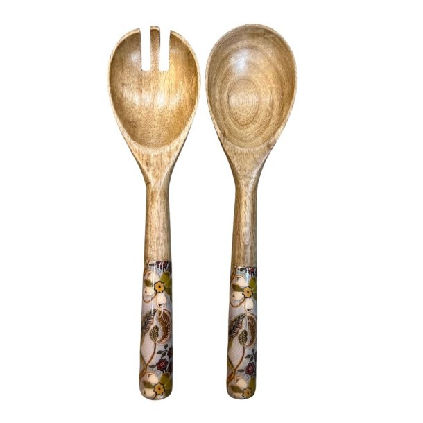 by Room salatbestik i mangotr� med vintage blossom