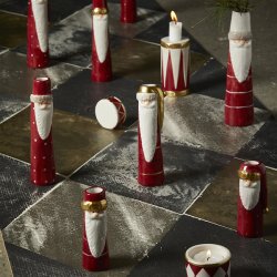 Speedtsberg julemand med hvidt skg og hue