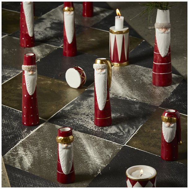 Speedtsberg julemand med hvidt skg og hue