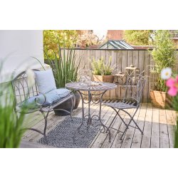 Speedtsberg pude i m�rkebl� og hvide striber