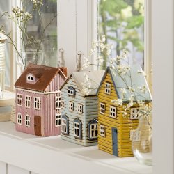 Ib Laursen hus til fyrfadslys Thorshavn brun dr p siden