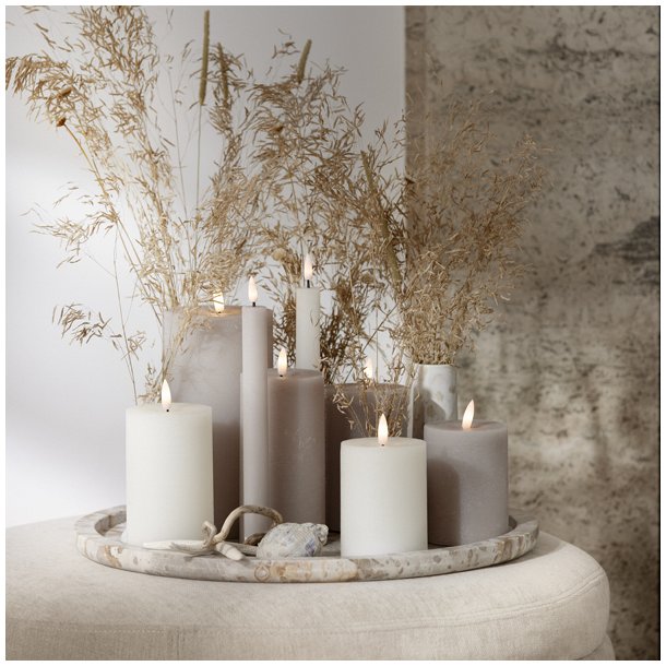  Cozy Living rustic hvidt paraffinlys 