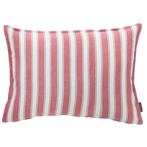 Bungalow pudebetr�k i r�de og hvide striber 