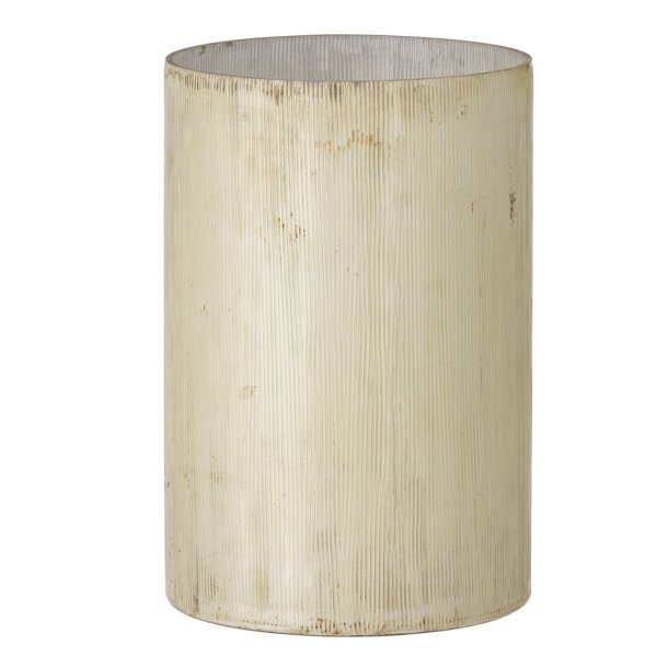Bungalow cylinder lysestage i sølv look