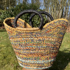 Hammershus fairtrade indkbskurv fra Ghana i mange farver