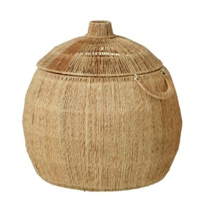 Bungalow jute rund opbevaringskurv