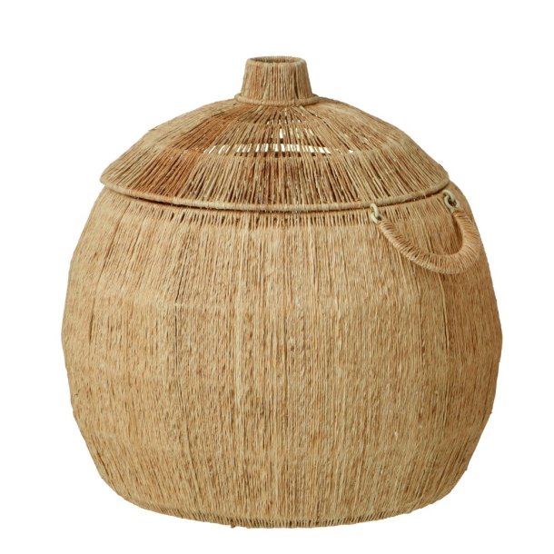 Bungalow jute rund opbevaringskurv