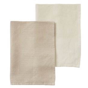 Bungalow viskestykker i bomuld og hr