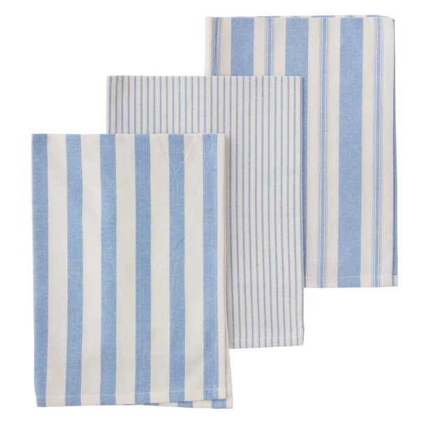 Bungalow bomuldsviskestykker i ocean blue