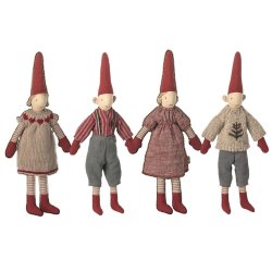 Maileg nissepige 2025 str 2 i en rd kjole