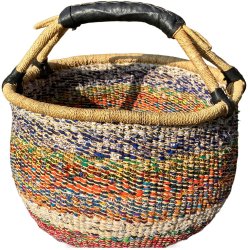 Hammershus fairtrade kurv fra Ghana i  mange farver 