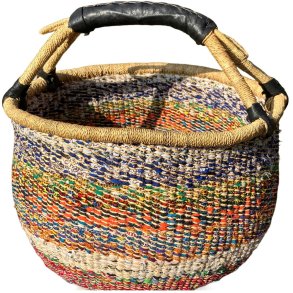 Hammershus fairtrade kurv fra Ghana i  mange farver 