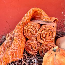 Solwang Design Oeko-tex klude af restgarn i pumkin mix