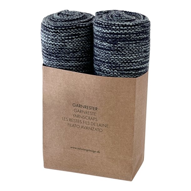 Solwang Design Oeko-tex klude af restgarn i nordic light mix.