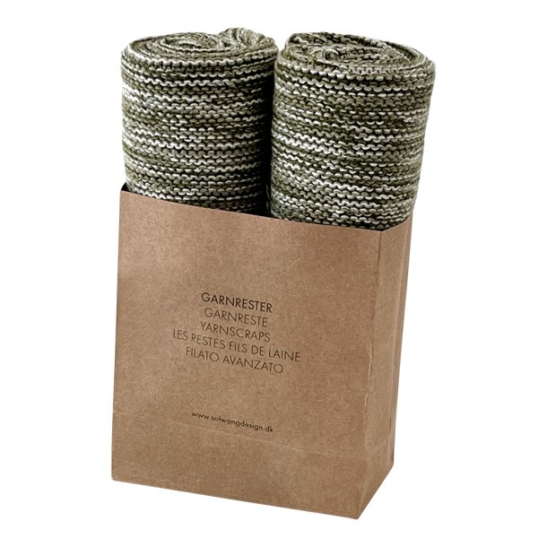 Solwang Design Oeko-tex klude af restgarn i oliven mix