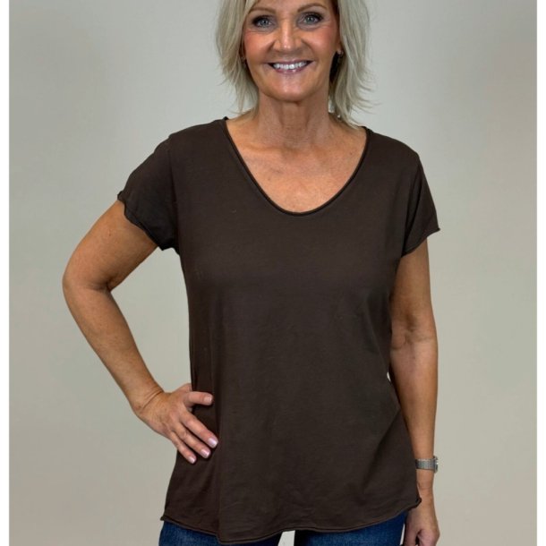 MIX BY HEART t-shirt i brun