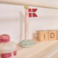 Speedtsberg keramik flag med gr�n stang og baby f�dder