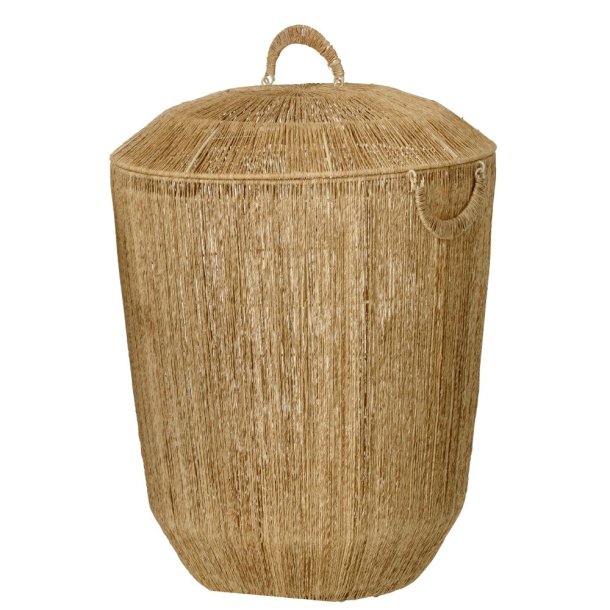 Bungalow jute stor opbevaringskurv 