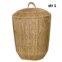 Bungalow jute stor opbevaringskurv 