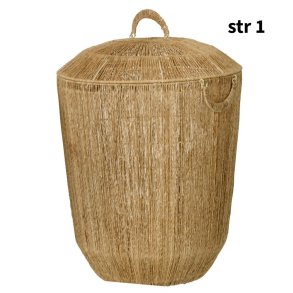 Bungalow jute stor opbevaringskurv 