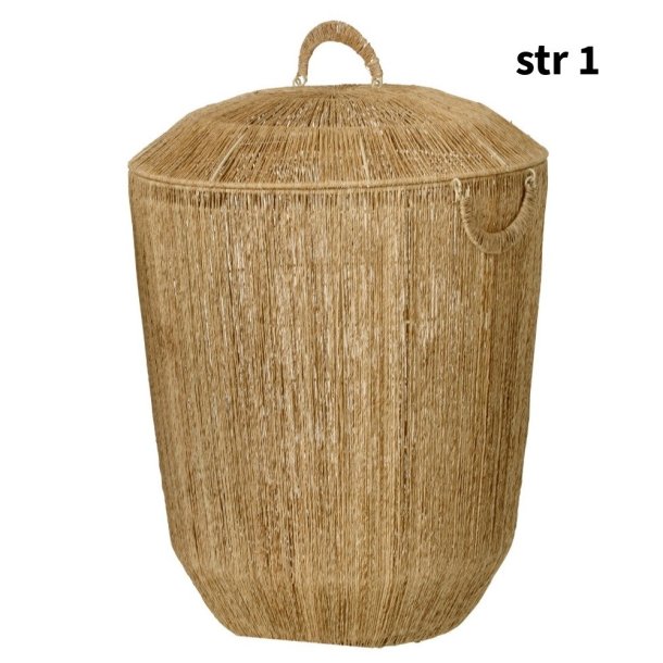 Bungalow jute stor opbevaringskurv 