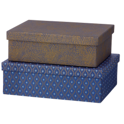 Bungalow rumopdelt treasure �sker i bl� og guld farver