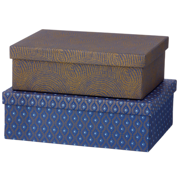 Bungalow rumopdelt treasure �sker i bl� og guld farver