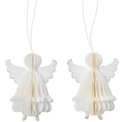 Bungalow honeycomb engle i creme